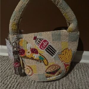 Beaded Fast Food Themed Handbag